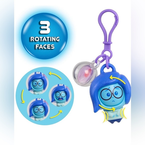 Inside Out 2 Fidget Figure Keychains - Sadness - BNIB 🥺 - Picture 3 of 6